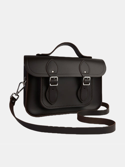 The 11 Inch Batchel in Leather - Dark Brown
