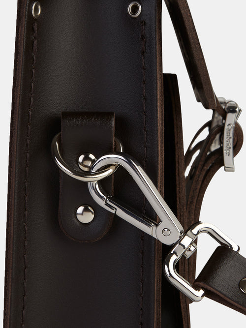The 11 Inch Batchel in Leather - Dark Brown