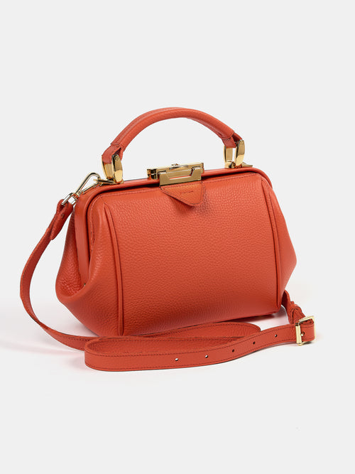 The Mini Sophie - Tangerine Calf Grain